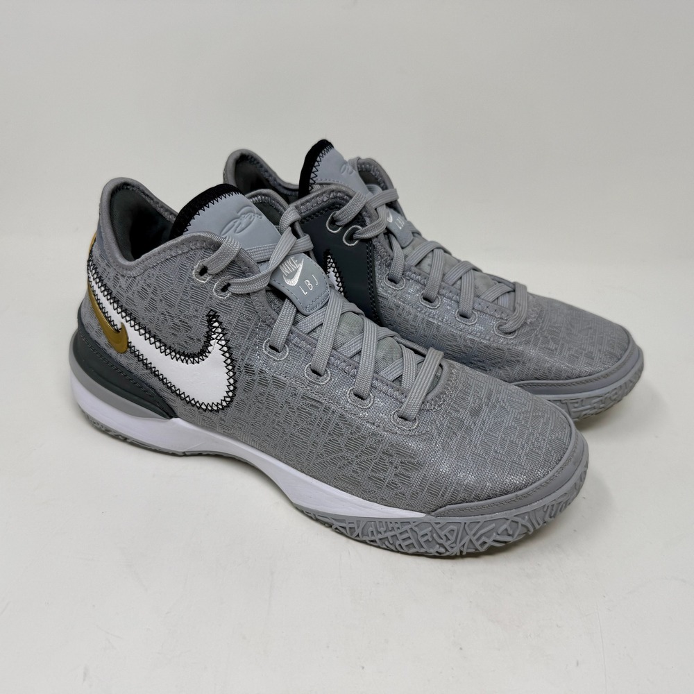 Nike LeBron NXXT Wolf Grey Metallic Gold Basketball Shoes DR8784-004 Men's 8 - Picture 8 of 16